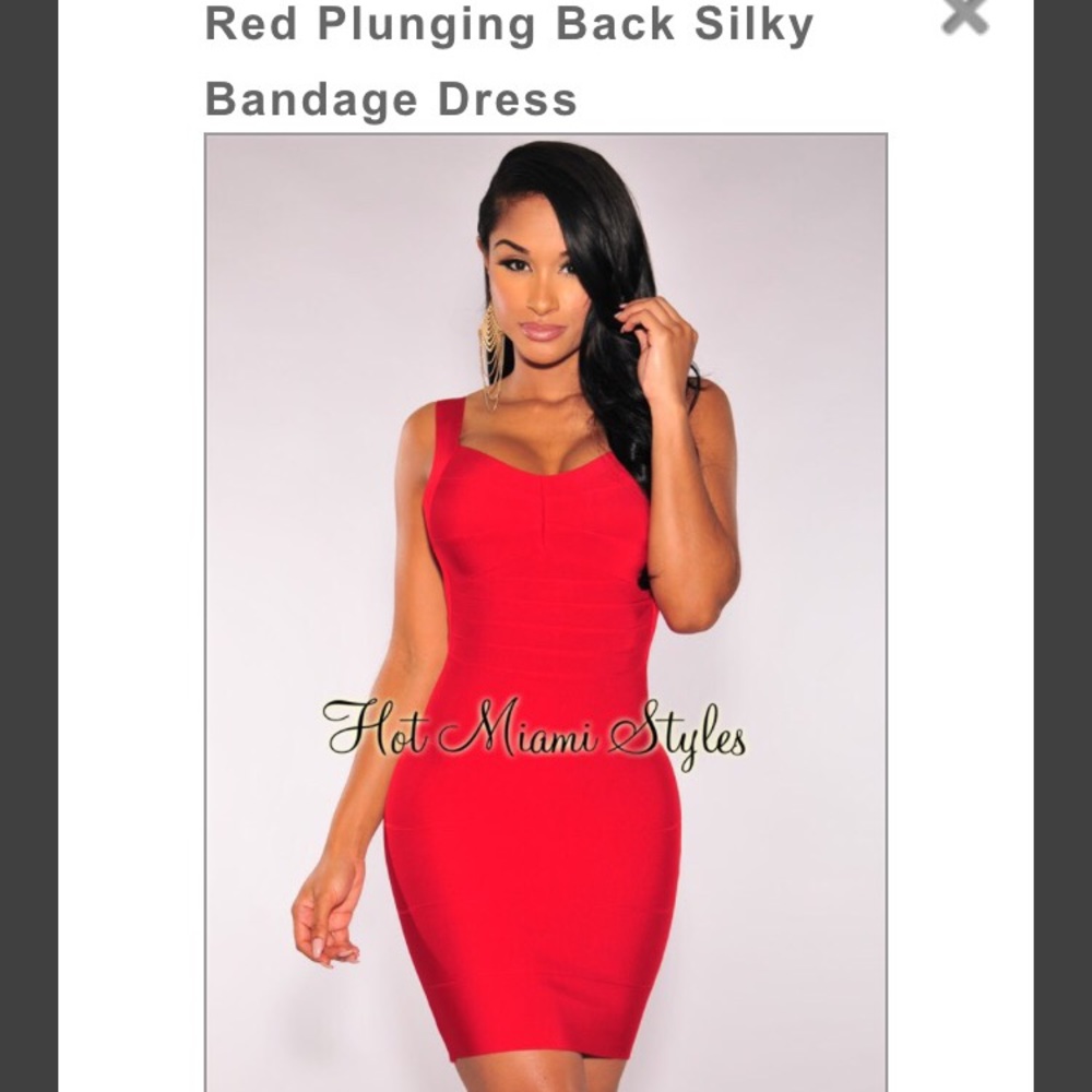 Red Hot Miami Styles Bandage Dress